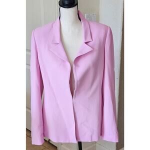 Brandon Maxwell Womens Blazer Size 8 Pink Crepe In Baby Pink Top Career